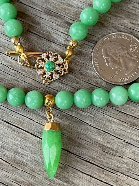 Presbyopic blue jade bead chain necklace | Natural Burmese jade jade A  goods | Gift giving - Shop eljewelrybox Necklaces - Pinkoi