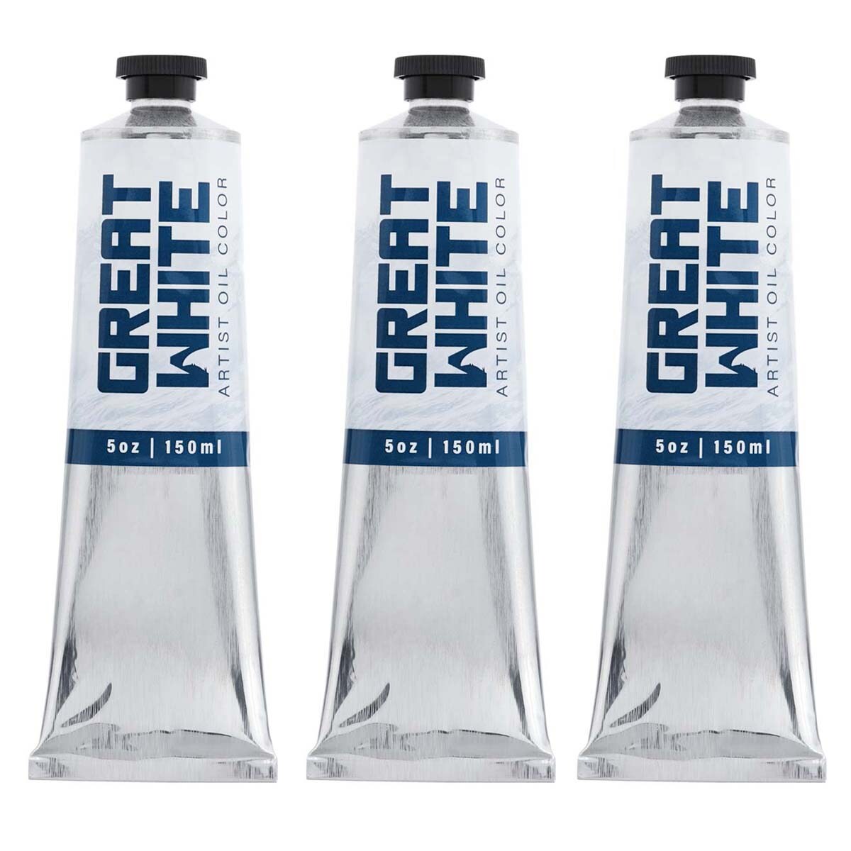 Great White Artist Oil Color - 150mL Tube, Heavy Body, Opaque, Professional, Non-Yellowing, Archival White Oil Paint