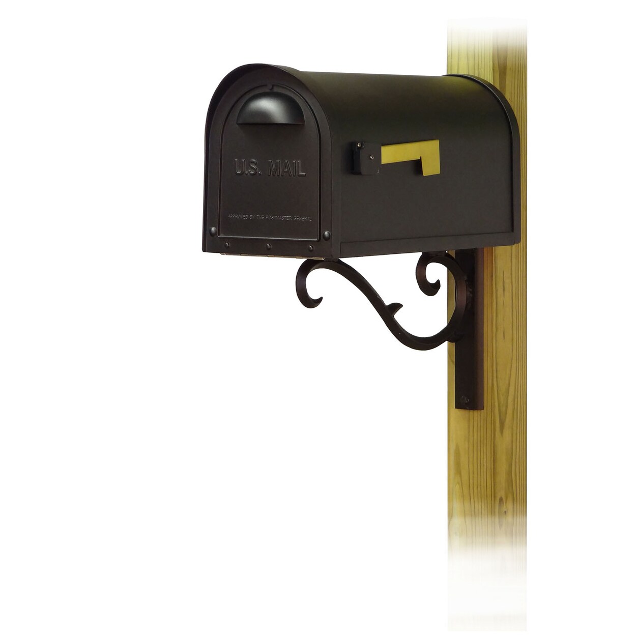 Special Lite Products Classic Curbside Mailbox with Sorrento front single mailbox mounting bracket