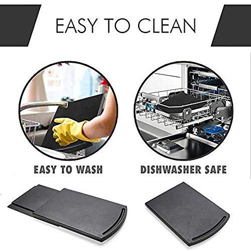 Handy Sliding Tray Sliding Tray Mat for Coffee Maker,Kitchen Appliance Moving Caddy,Countertop Stoage for Air Fryer, Blender, Stand Mixer,Food Processors,2 Sets