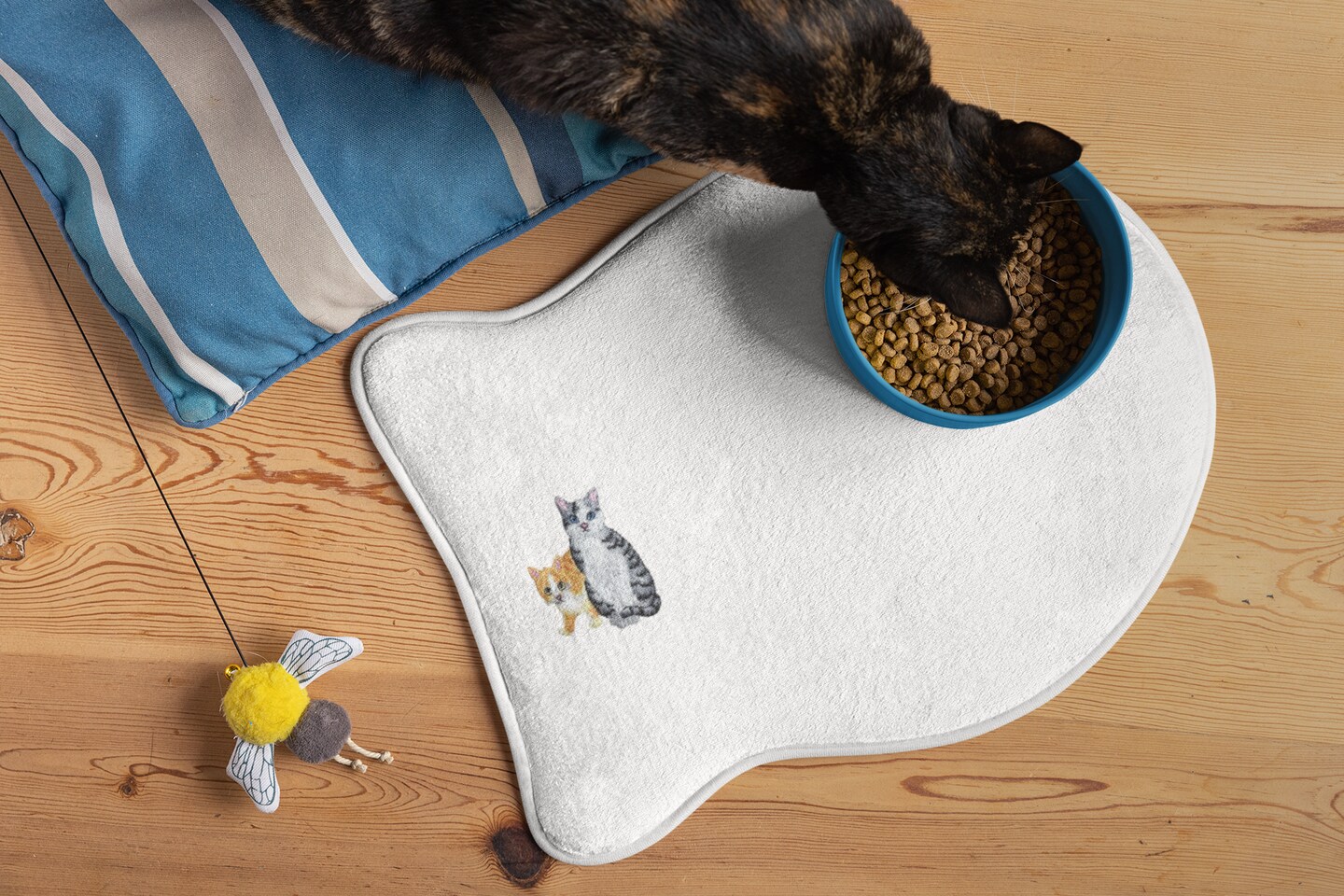 Two Cats, Orange Tabby, Gray Kitten, Pets, Embroidered, Iron on Patch
