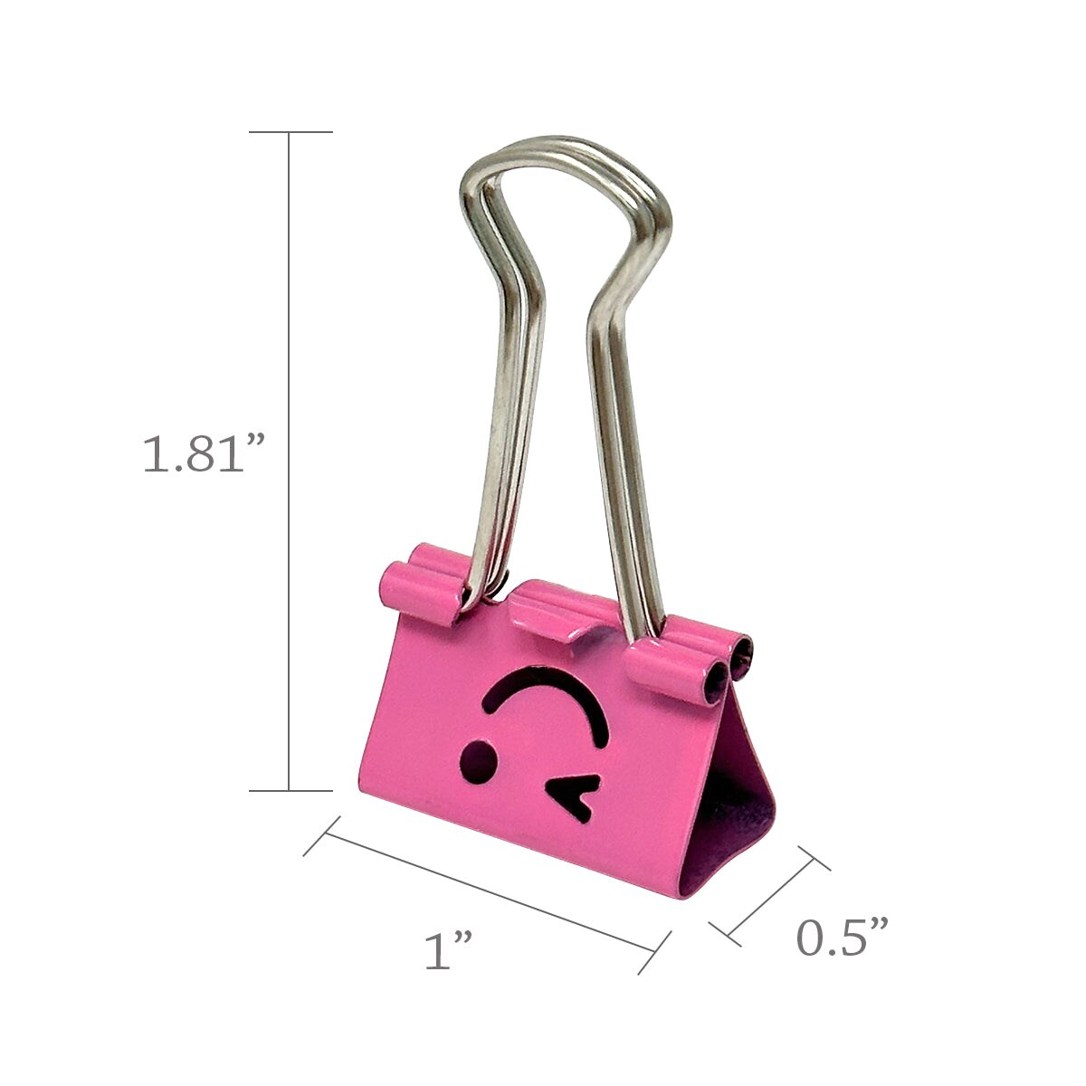 Wrapables Smiling Face Binder Clips for Office, Paper Clamps, Paper Clips