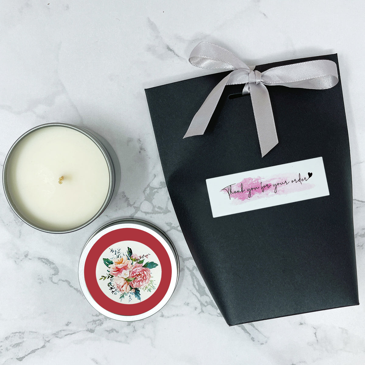 Wrapables 3" x 1" Small Business Thank You Stickers Roll, Sealing Stickers and Labels for Boxes, Envelopes, Bags, Packages