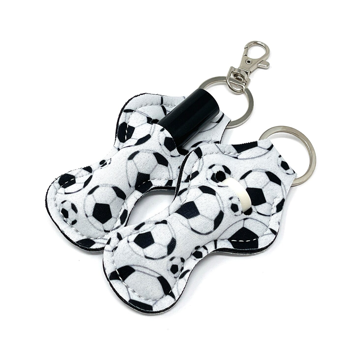 Wrapables 10 Pack Chapstick Holder Keychain with 10 Pieces Metal Clasps