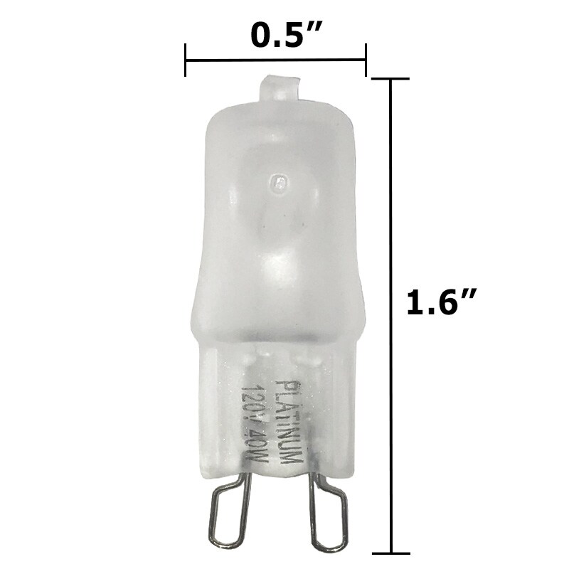 Platinum 40W 120V G9 Bi-Pin Base Frost Halogen Bulb