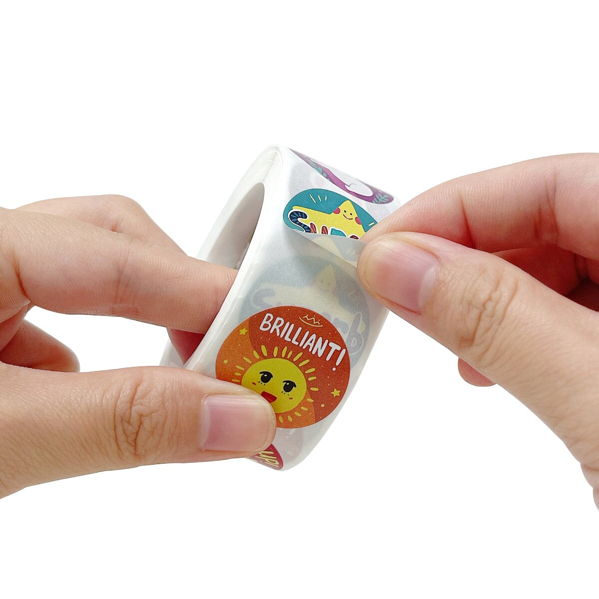 Wrapables 1 Inch Reward, Birthday, Thank You Stickers for Teachers, Students, Classrooms, Party Favors, Gifts, Boxes &#x26; Bags (1000pcs)