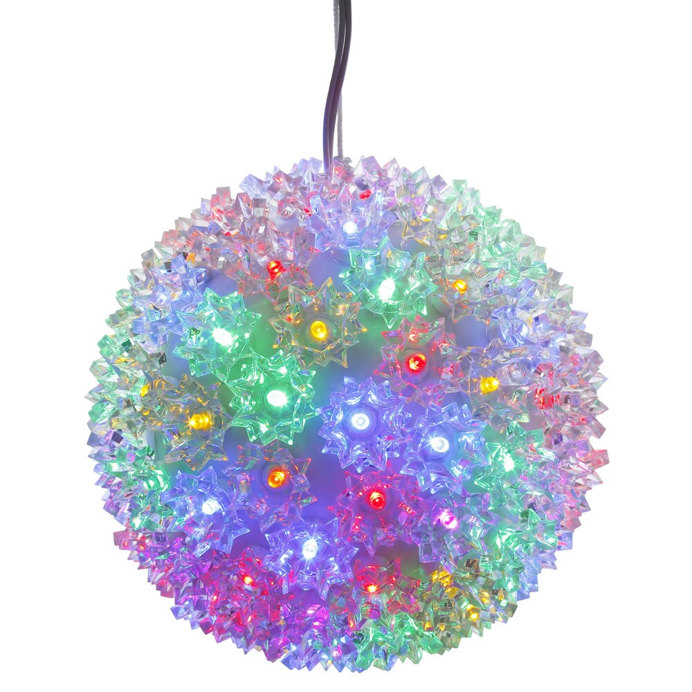 Vickerman 7.5&#x22; Starlight Sphere Ornament with 100 Multi-Color LED Lights