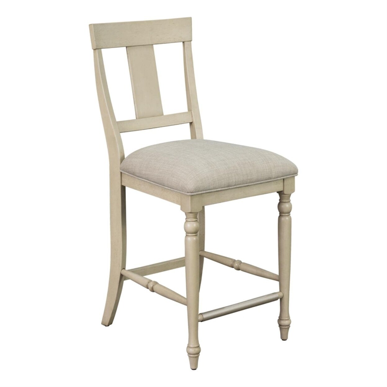 MARTHA STEWART   Fiona Counter Stool with Light Grey Finish MT104-1185