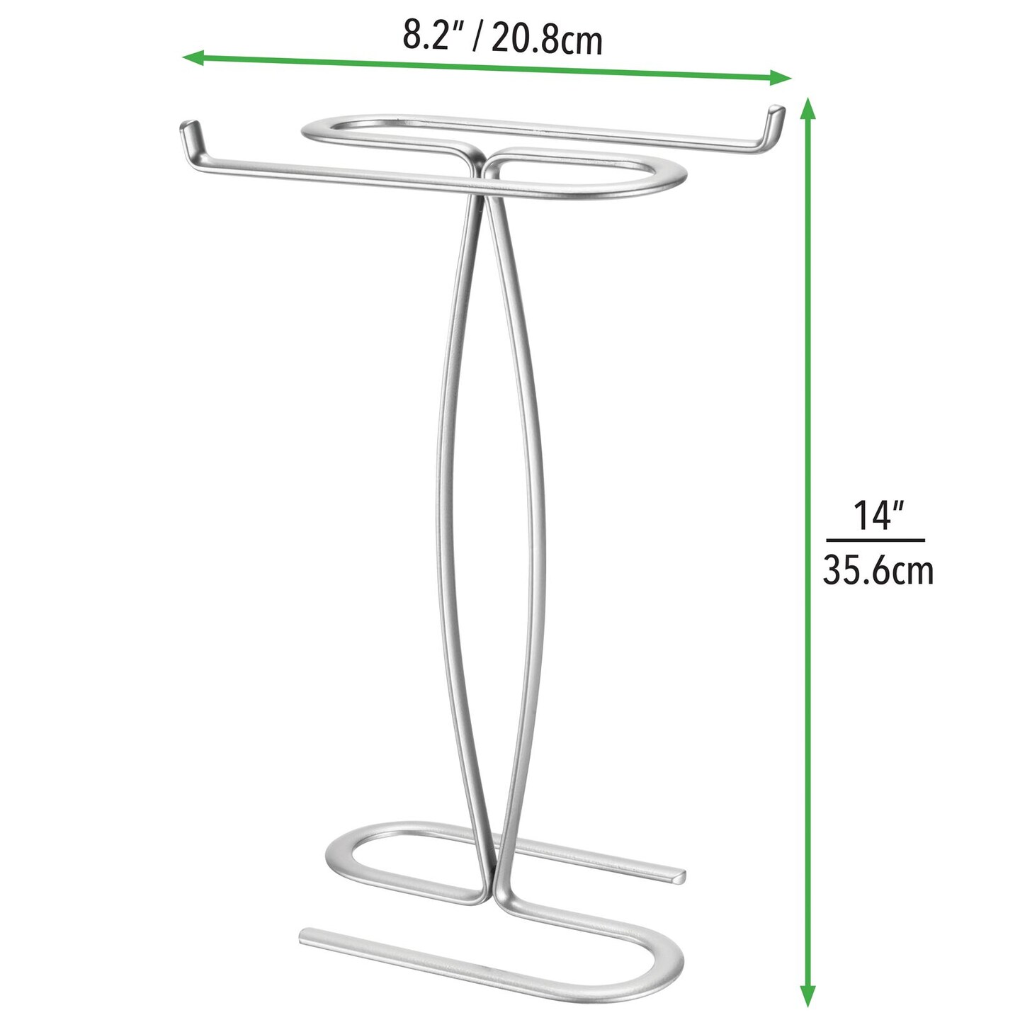 mDesign Metal Hand Towel Holder Stand for Bathroom Vanity Countertop