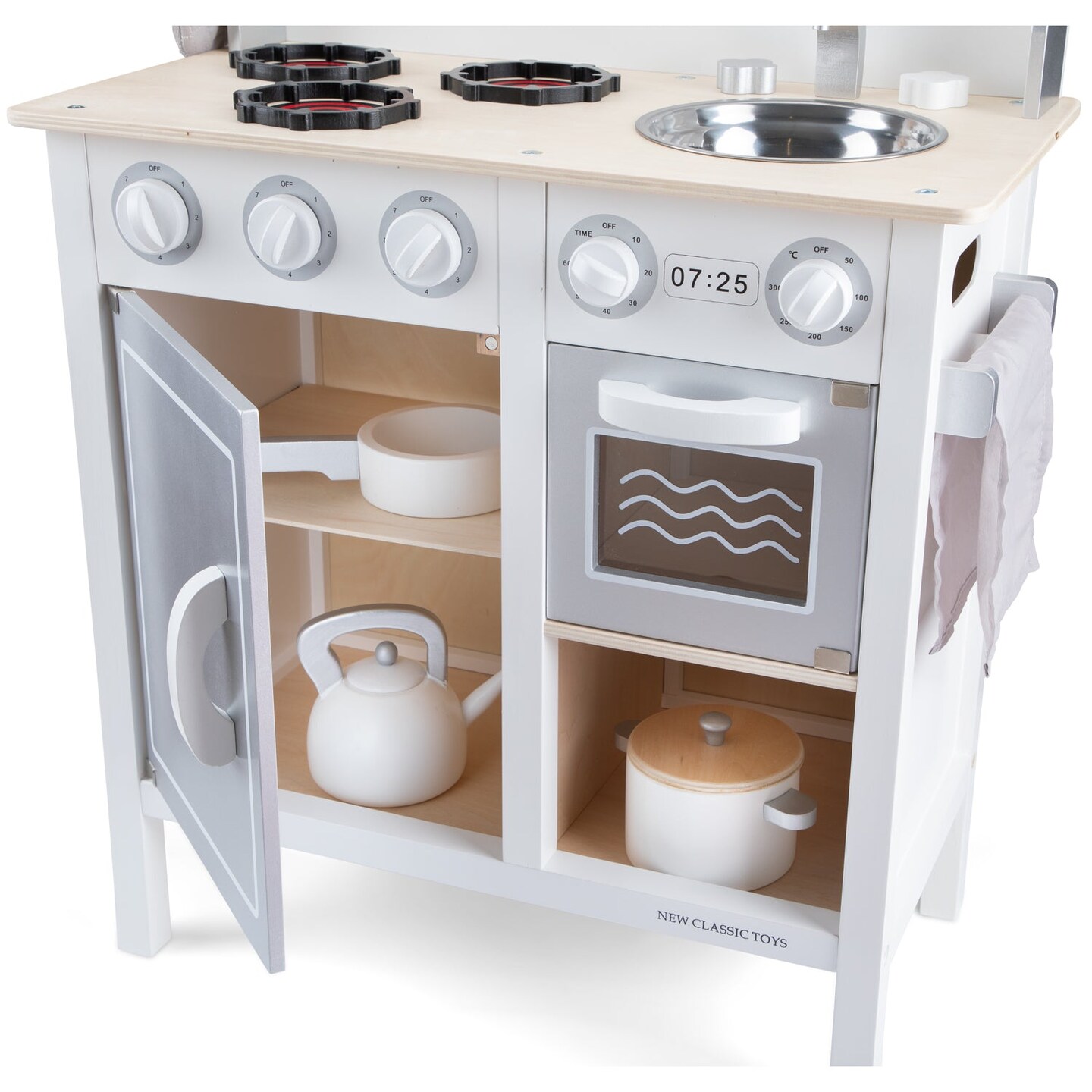 New Classic Toys Kitchenette Bon Appetit DeLuxe, White/Silver