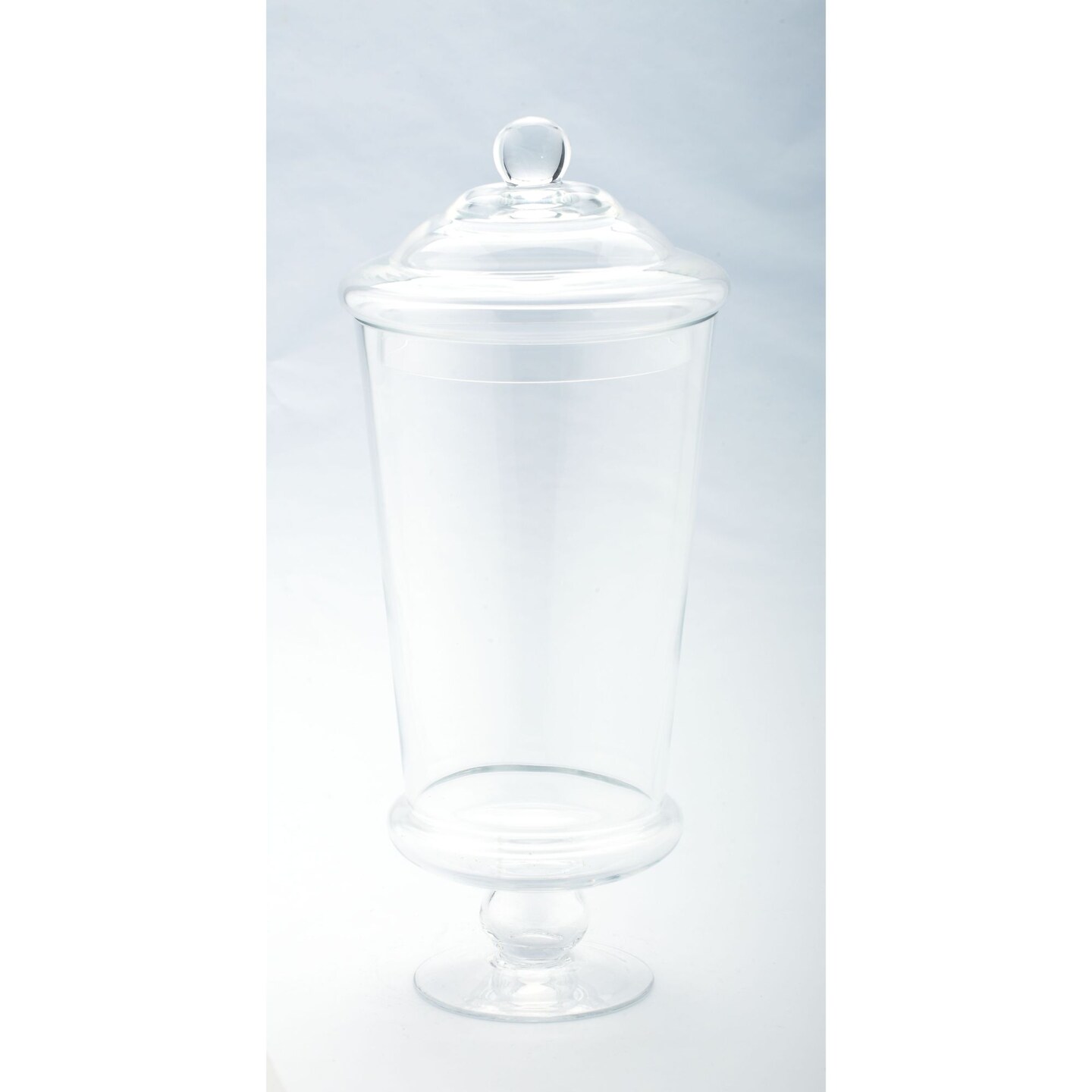 CC Home Furnishings 16" Clear Solid Glass Apothecary Jar with Lid