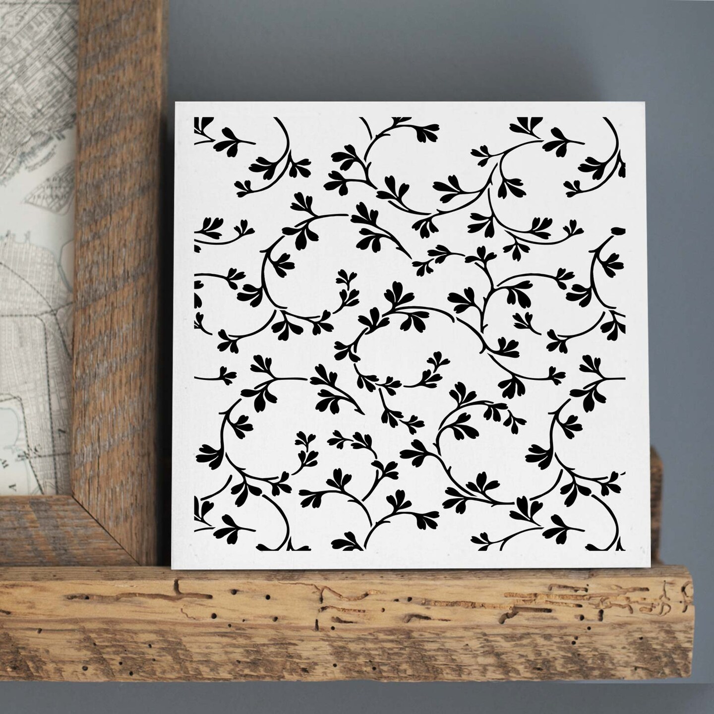 Garden Vine All Over Embossing 12 x 12 Stencil | FS127 by Designer Stencils | Floral Stencils | Reusable Stencils for Painting on Wood, Wall, Tile, Canvas, Paper, Fabric, Furniture, Floor | Stencil for Home Makeover