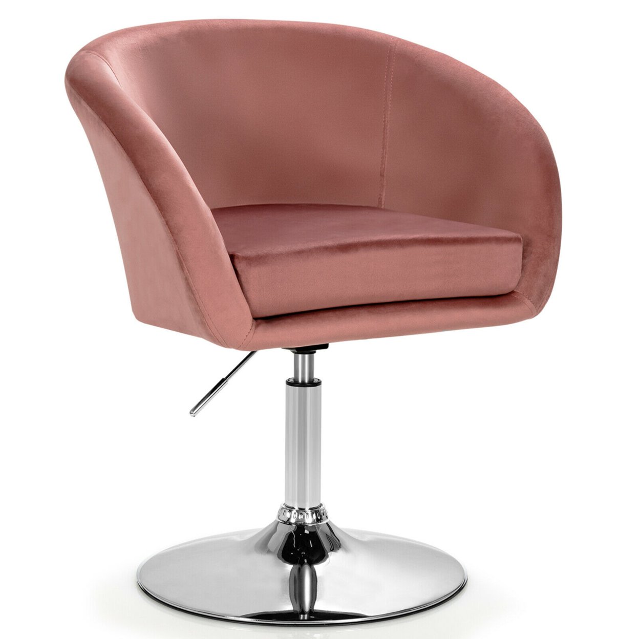 Modern Velvet Chair Height Adjustable Bar Stool Swivel Makeup Seat
