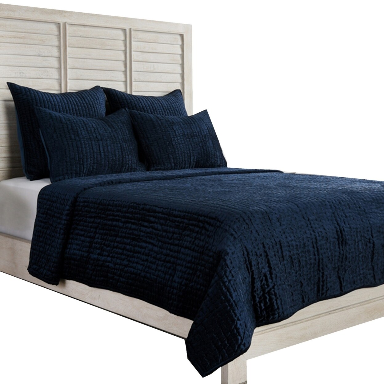 Saltoro Sherpi Lipa 92 x 96 Hand Stitched Queen Kantha Quilt, Polyfill