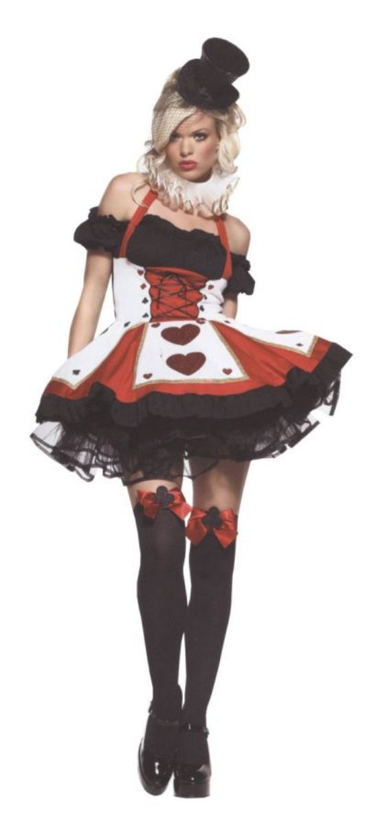 The Costume Center Black and Red Pretty Playing Card Women Adult Halloween Costume - Extra Small