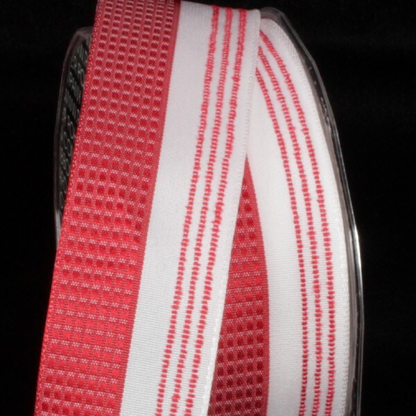 The Ribbon People Red and White Small Squares Wired Craft Ribbon 1.5&#x22; x 54 Yards