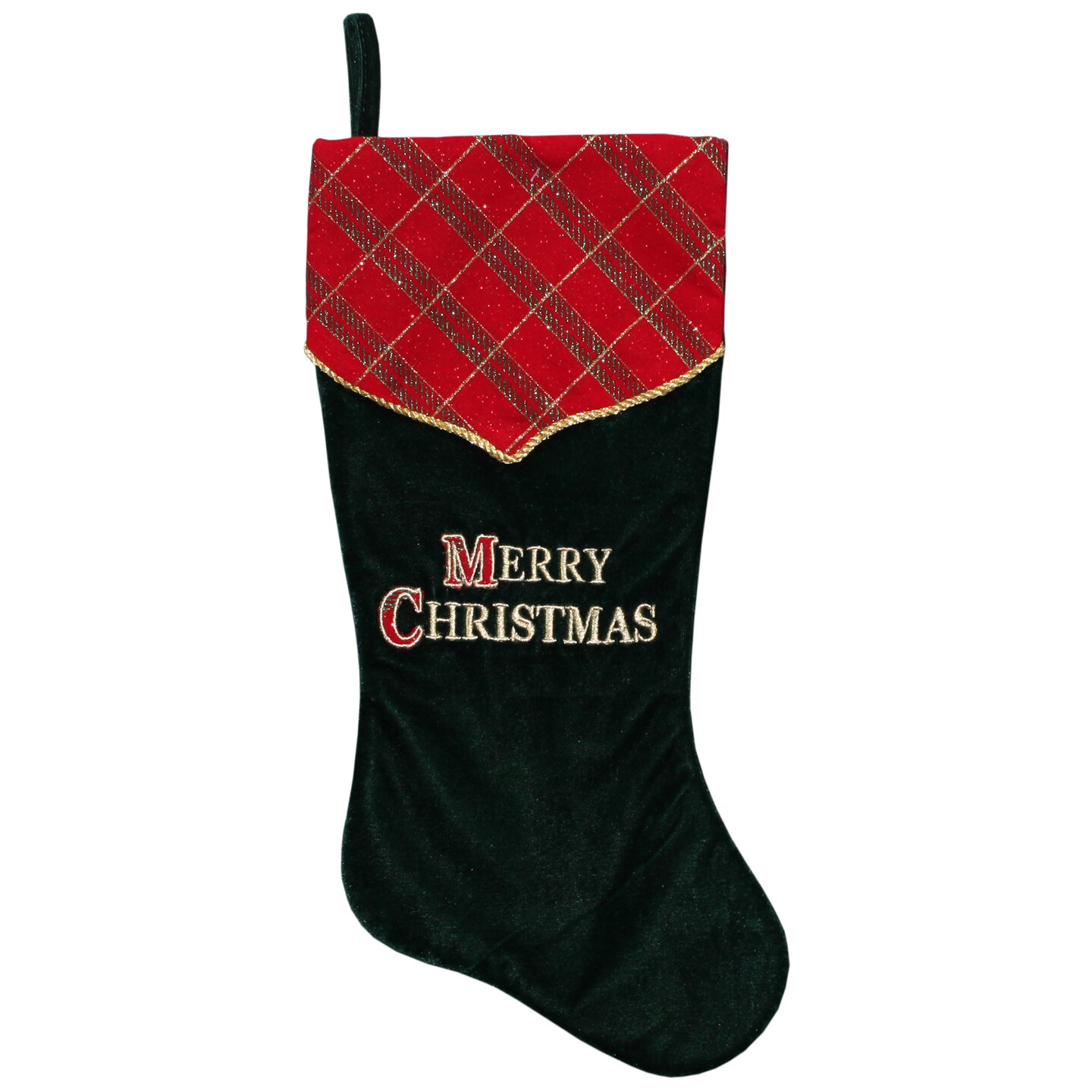 Dyno 19&#x22; Green and Red &#x27;Merry Christmas&#x27; Christmas Stocking