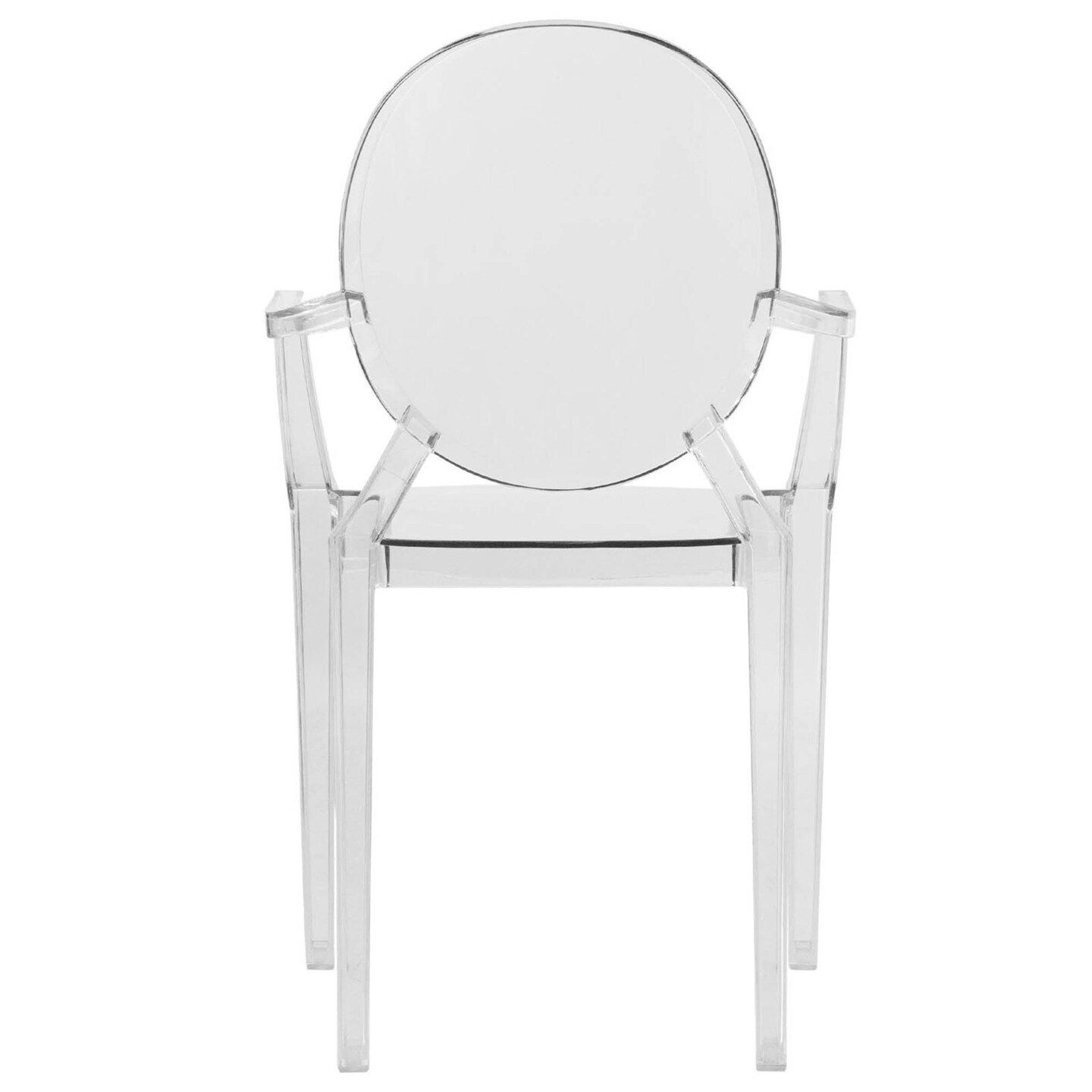 LeisureMod Carroll Modern Acrylic Chair - Clear