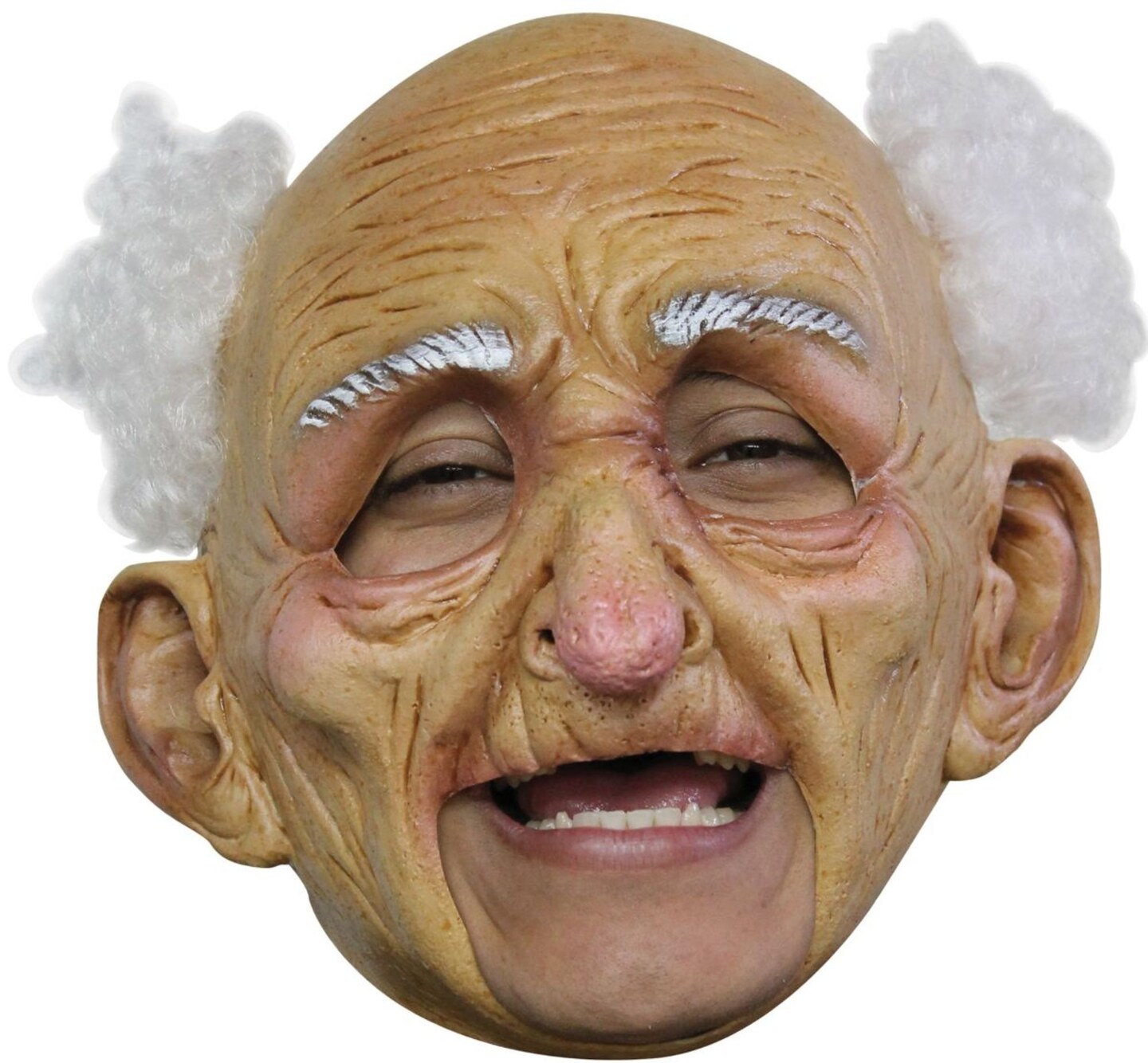 The Costume Center Beige Chinless Old Man Adult Halloween Mask Costume Accessory - One Size