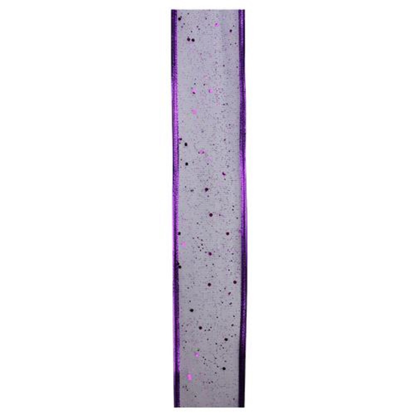 Northlight Shimmering Purple Wired Christmas Craft Ribbon 2.5&#x22; x 10 Yards