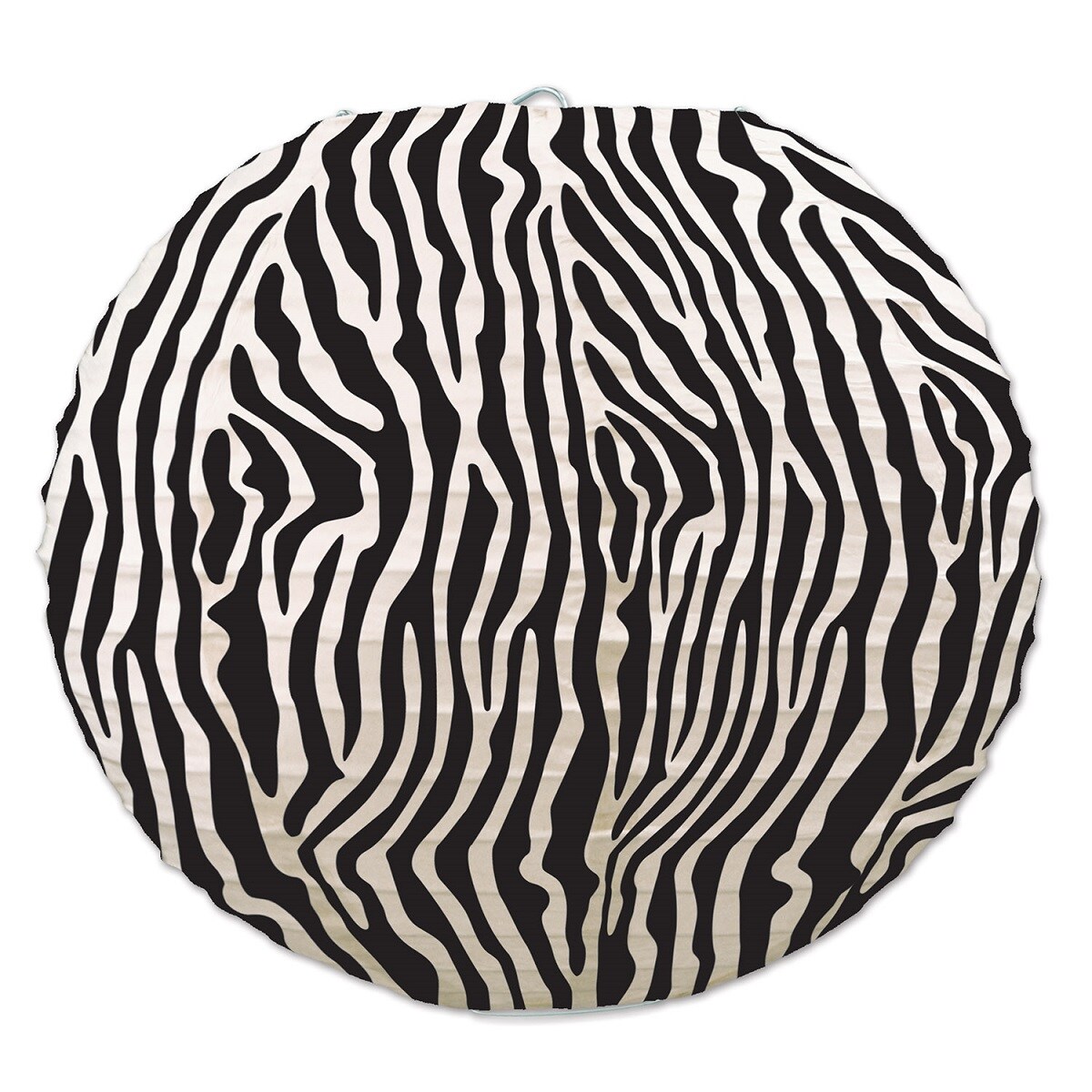 Party Central Club Pack of 18 Black and White Zebra Print Paper Lantern Hanging Party Decors 9.5"