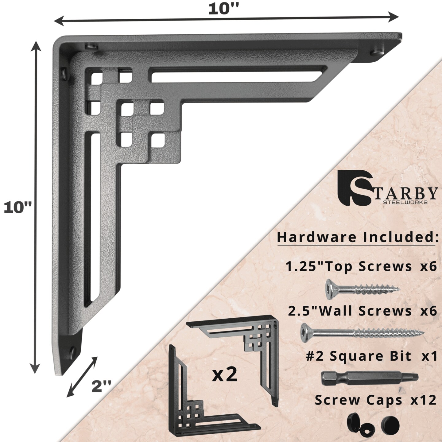 Starby Traditional Heavy Duty Steel Brackets