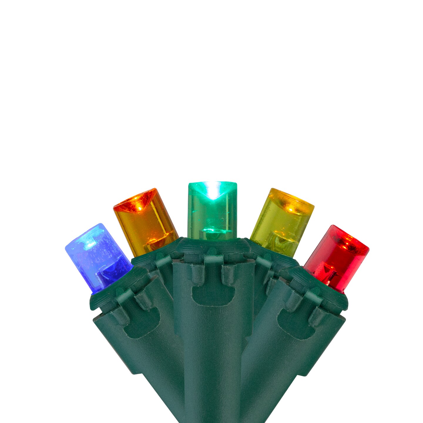 Northlight 200 Multi-Color LED Wide Angle Christmas Lights, 49ft Green Wire