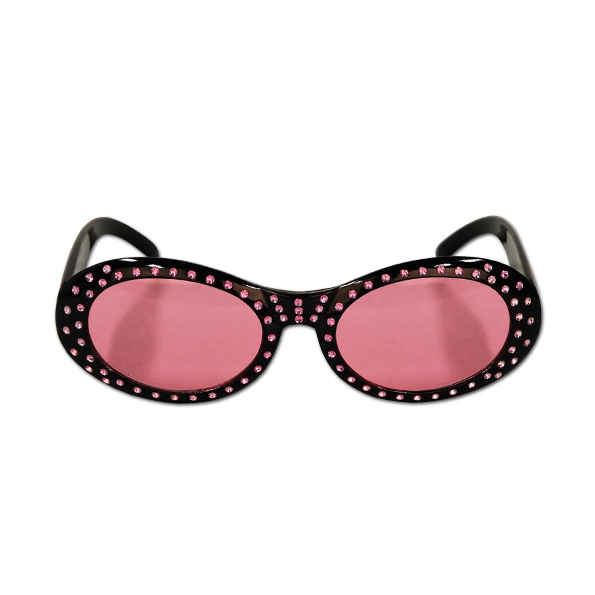 Party Central Pack of 6 Pink and Black Jeweled Diva Party Eyeglasses Costume Accessories - One Size