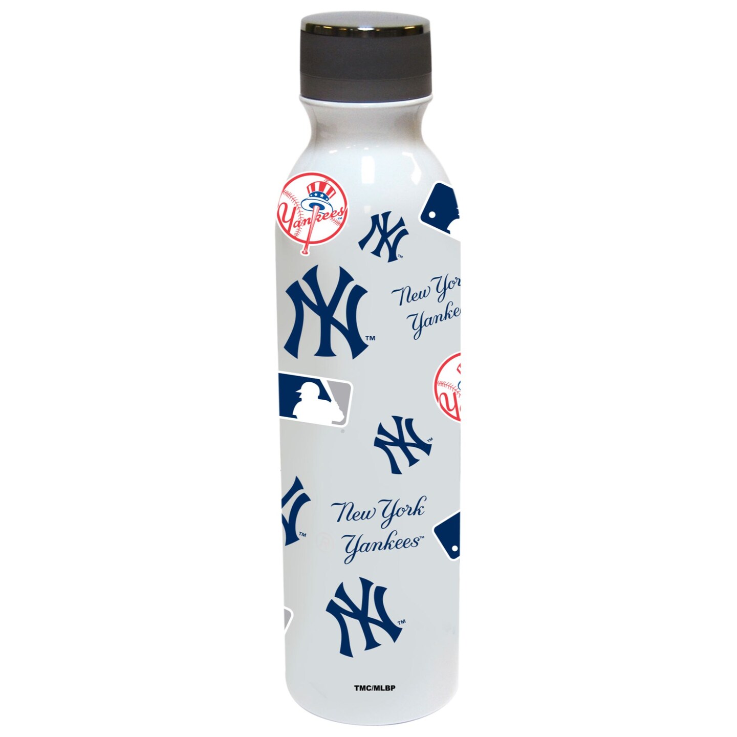 The Memory Company 9.75" White and Blue MLB New York Yankees Water Bottle 24 oz.