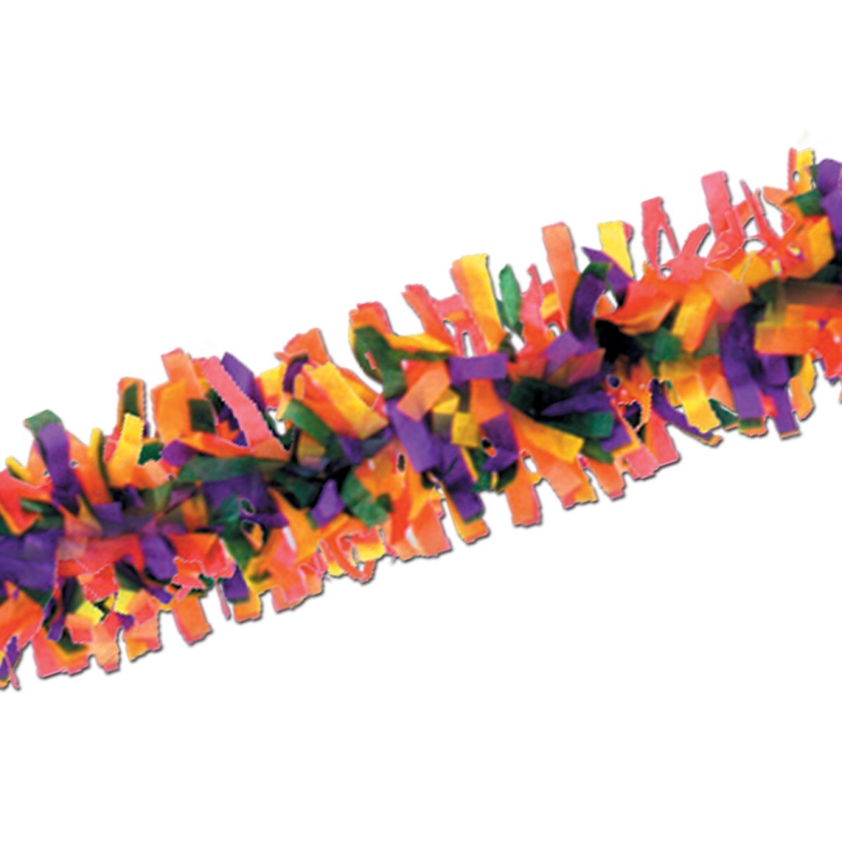 Beistle Club Pack of 24 Vibrant Rainbow Festive Tissue Festooning Decorations 25&#x27;