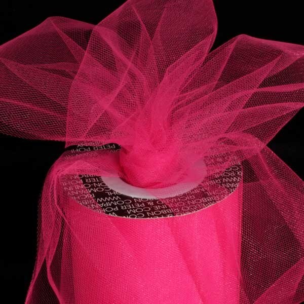 The Ribbon People Hot Pink Contemporary Tulle Craft Ribbon 3 x 550 Yards