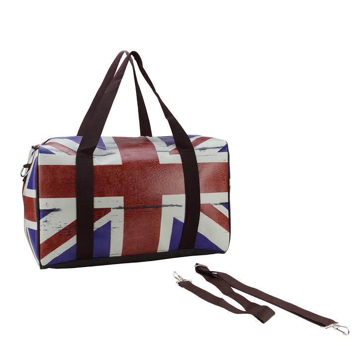 Northlight 16" British Flag Travel Bag with Handles and Crossbody Strap