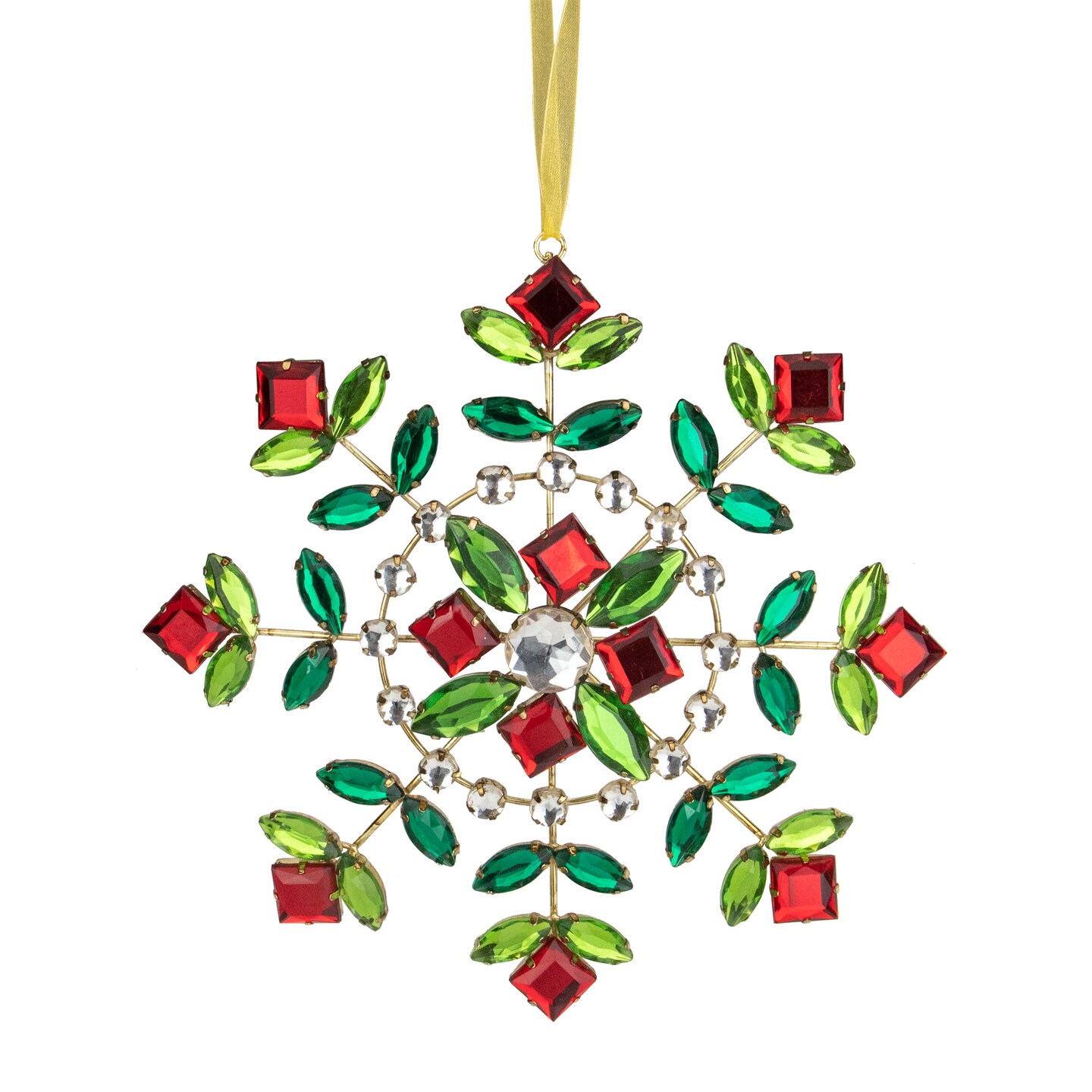 Northlight Gem Stone Flowers Snowflake Christmas Ornament - Thumbnail 3