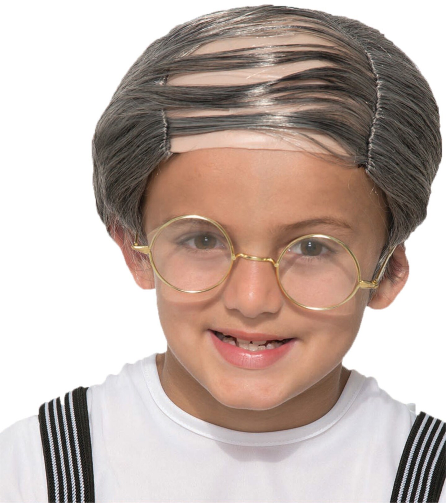 The Costume Center Gray Old Uncle Comb Over Boy Child Halloween Wig Costume Accessory One Size