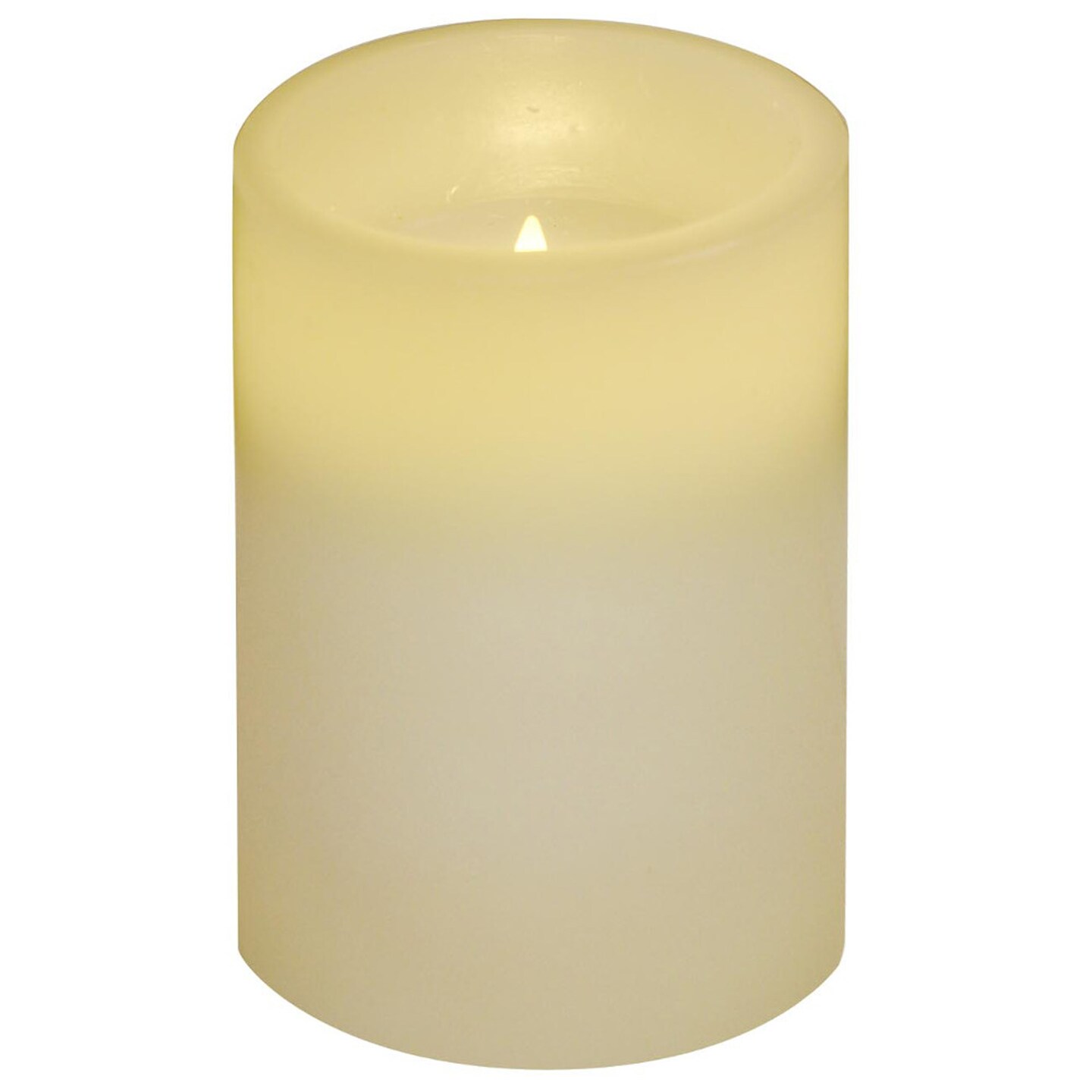 Brite Star Battery Operated Flameless Flickering Wax Pillar Candle - 4"