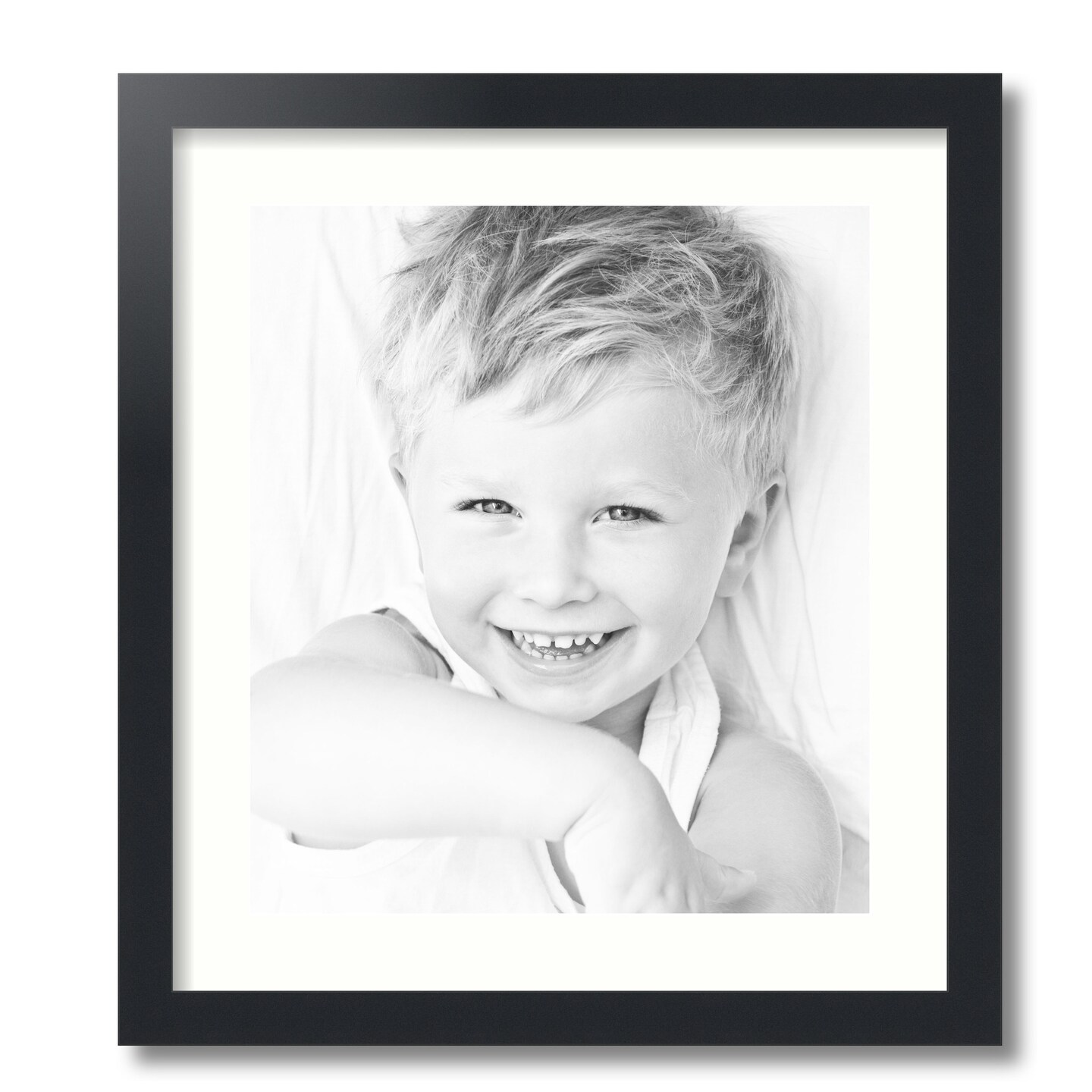 ArtToFrames 18x20" Matted Picture Frame with 14x16" Single Mat Photo Opening Framed in 1.25" Black and 2" Mat (FWM-3926-18x20)