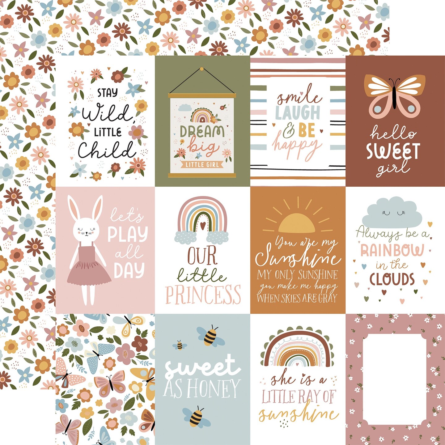 Dream Big Little Girl Double-Sided Cardstock 12&#x22;X12&#x22;-3&#x22;X4&#x22; Journaling Cards