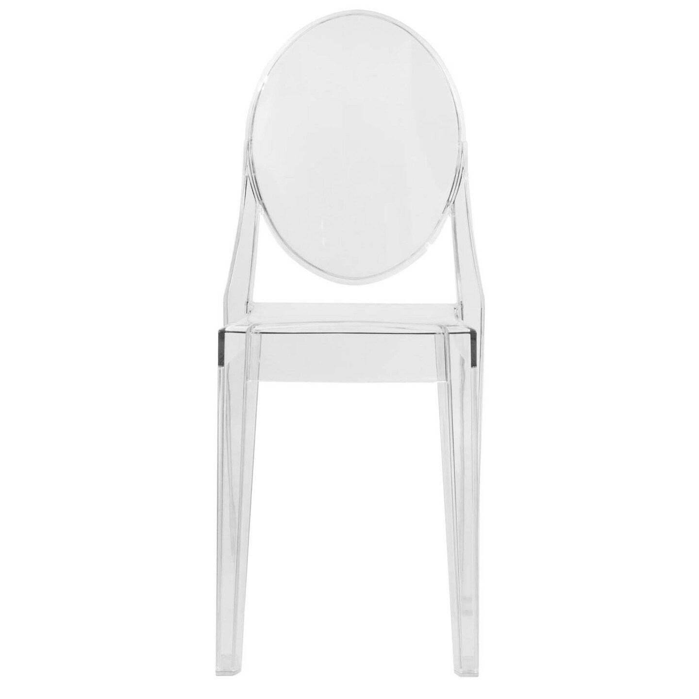 LeisureMod Marion Transparent Acrylic Modern Chair - Clear