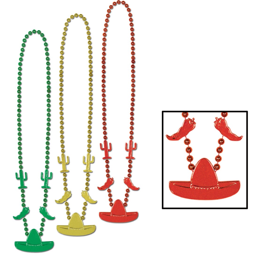 Ceremonial Textile Necklaces with Precious Stones - 