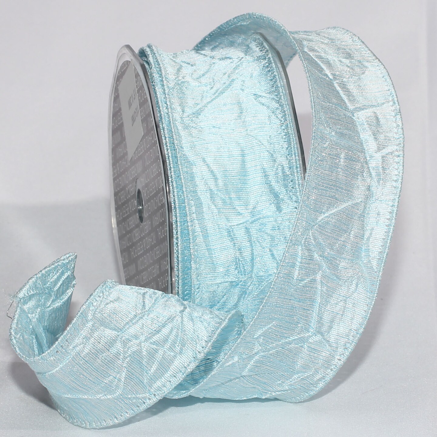 The Ribbon People Set of 2 Silky Light Blue Wire Edge Craft Ribbon 1.5&#x22; x 88 Yards