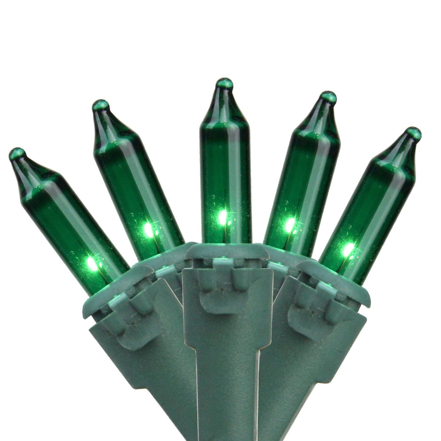 Northlight Mini Incandescent Christmas Lights - Green - 7' Green Wire - 35ct