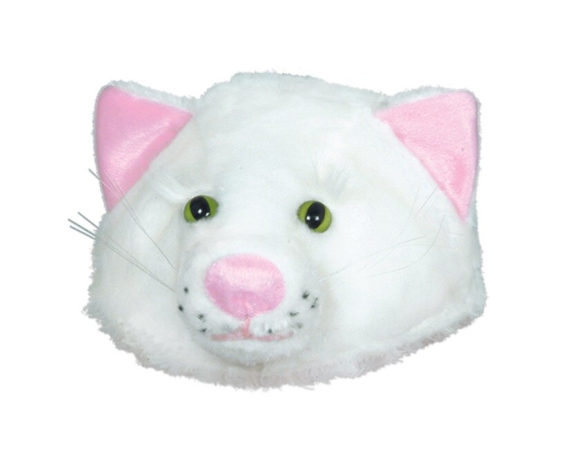 Party Central Club Pack of 12 White and Pink Adult Unisex Cat Head Hat Costumes Accessories - One Size