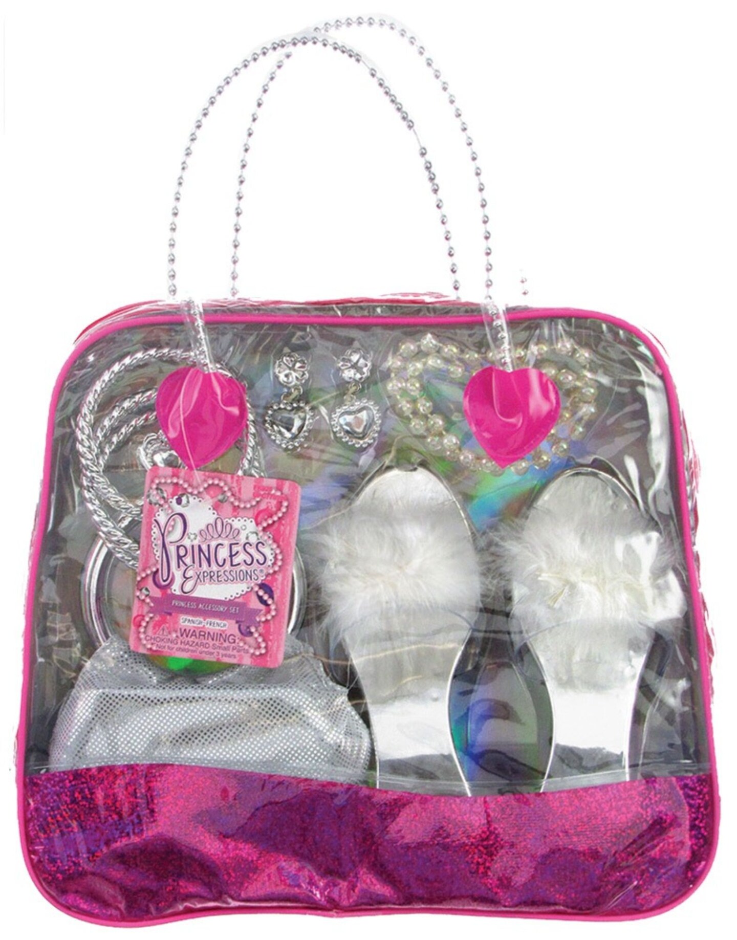 The Costume Center Silver and White Princess Dress Up Set Girl Child Halloween Costume Accessory - One Size