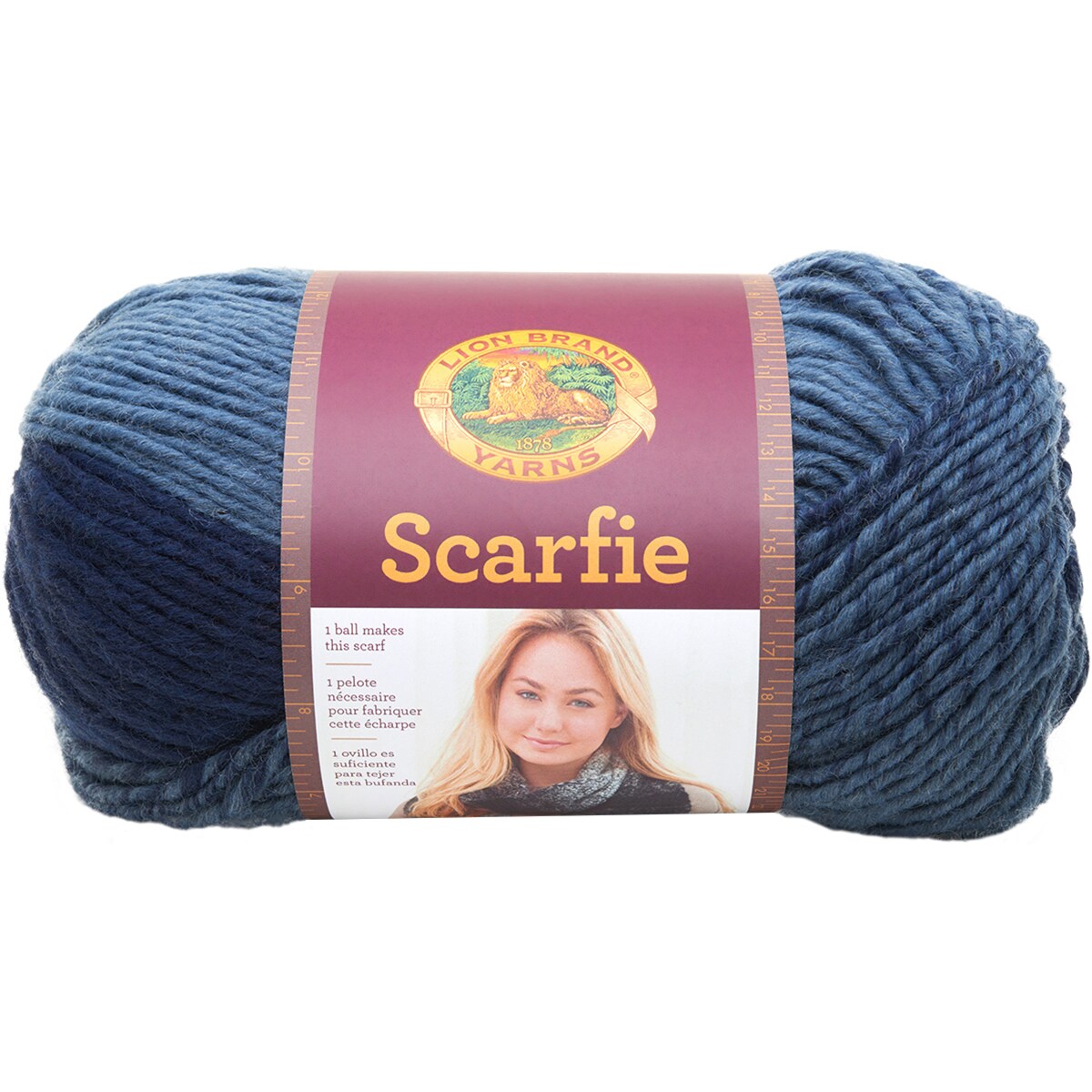 Lion Brand Scarfie Yarn-Denim/Navy | Michaels