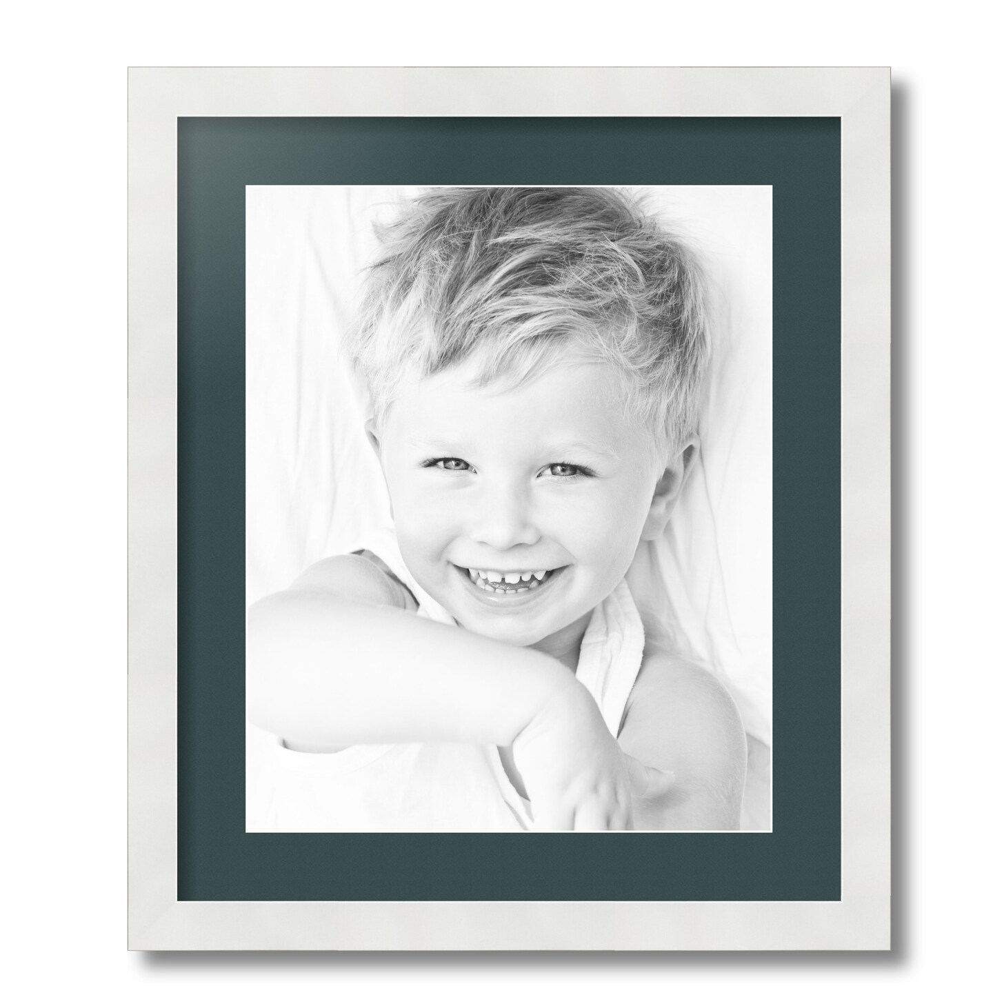 ArtToFrames 17x20&#x22; Matted Picture Frame with 13x16&#x22; Single Mat Photo Opening Framed in 1.25&#x22; White and 2&#x22; Mat (FWM-3966-17x20)