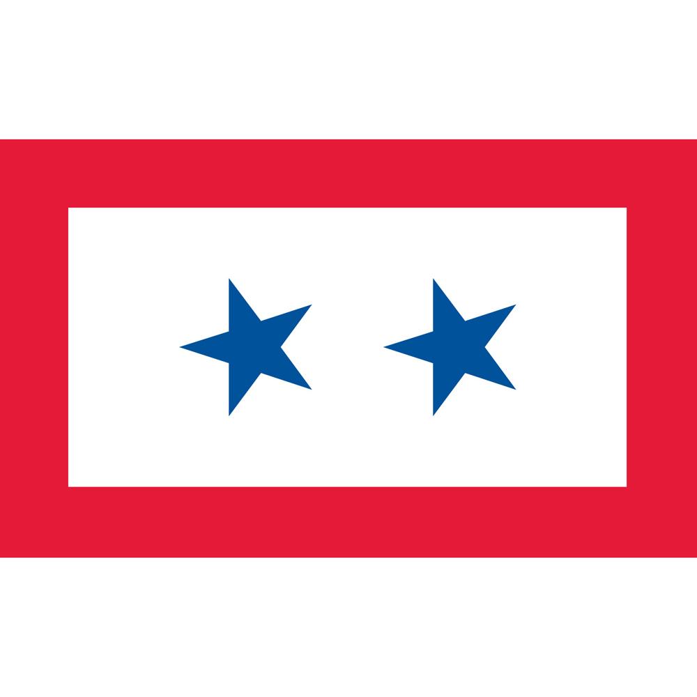 Family Member In Service Two Star Flag with Grommets 3ft x 5ft