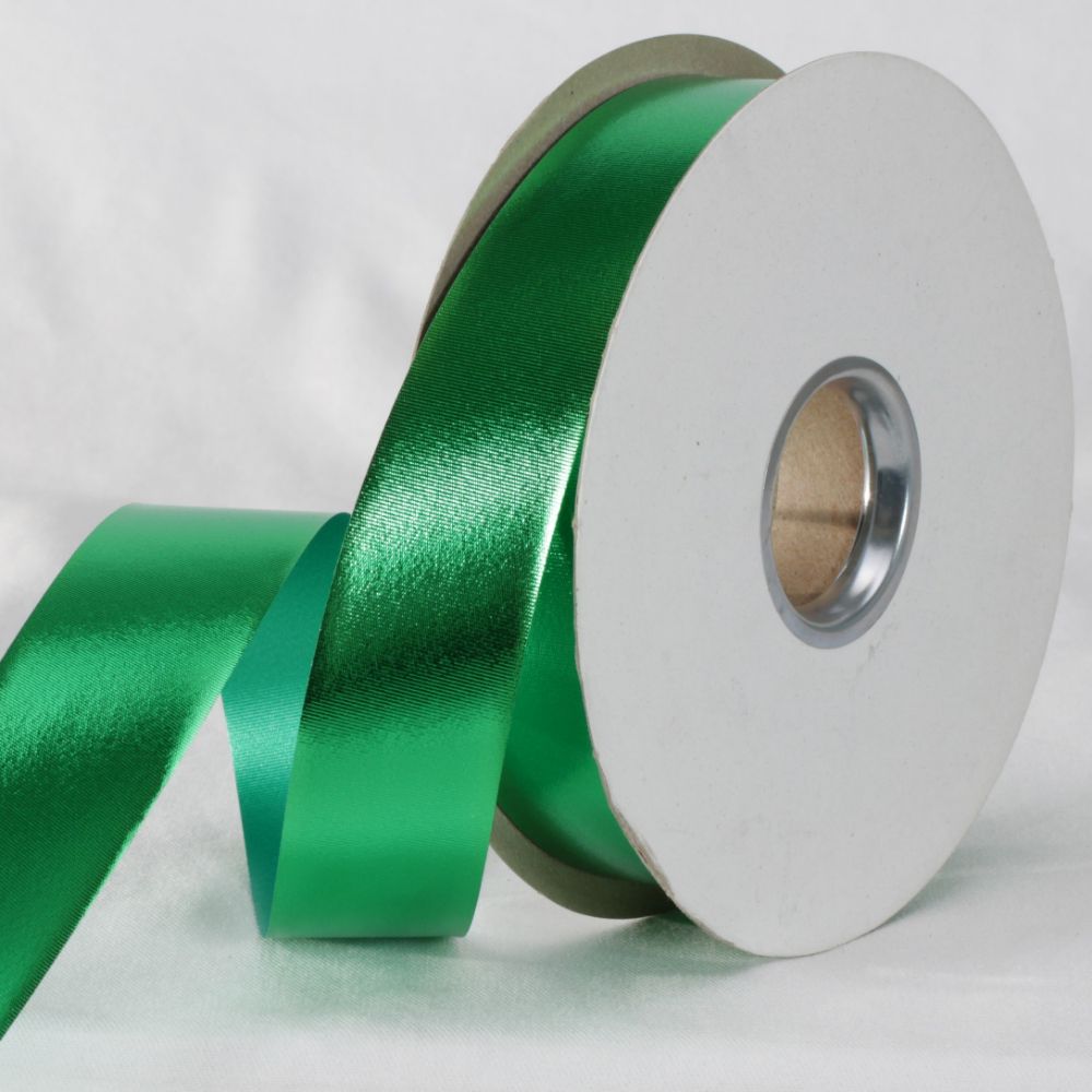 The Ribbon People Emerald Green Metallic Finish Ribbon 1.2