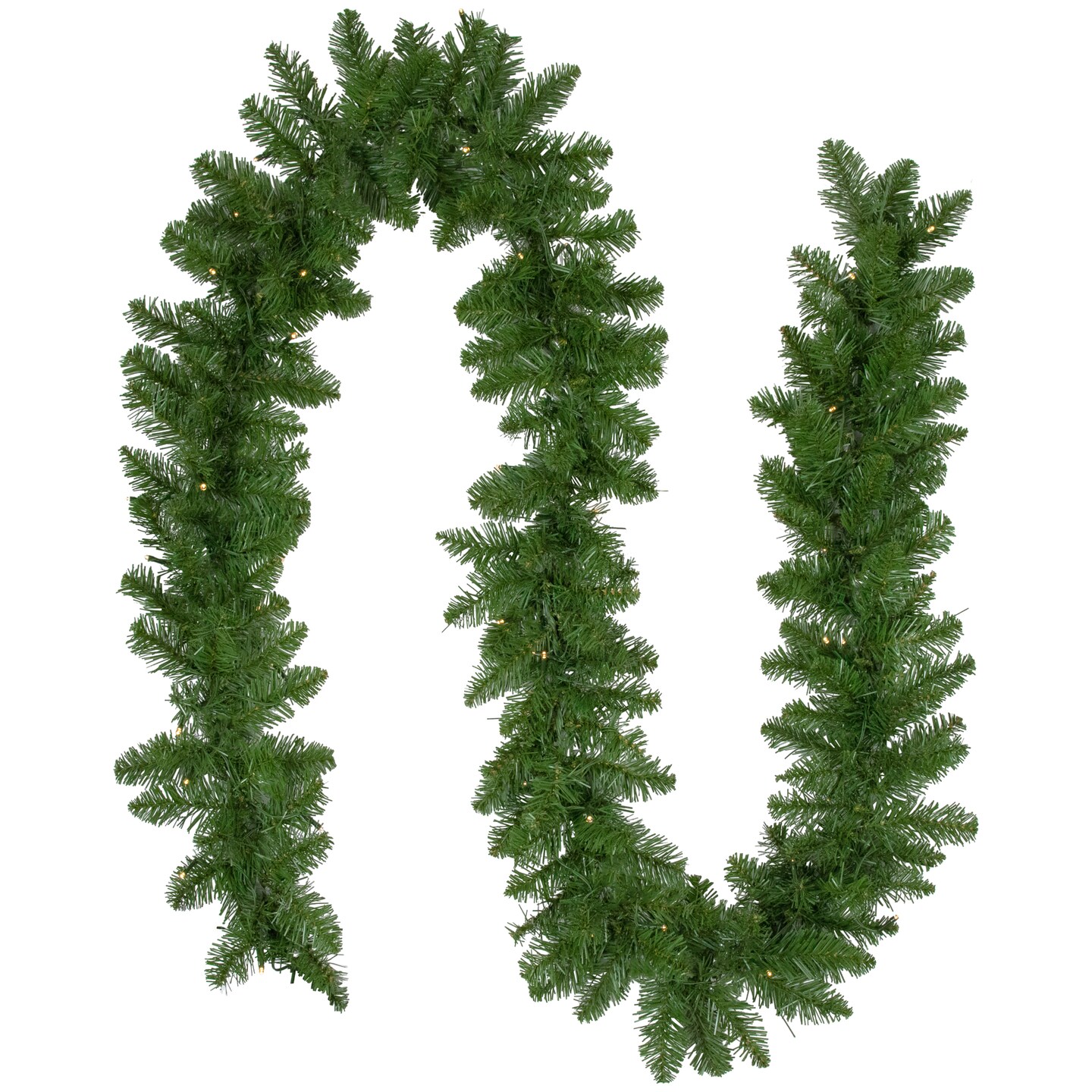 Northlight Pre-Lit Battery operated Whitmire Pine Christmas Garland - 9' x 10" - Warm White LED Lights
