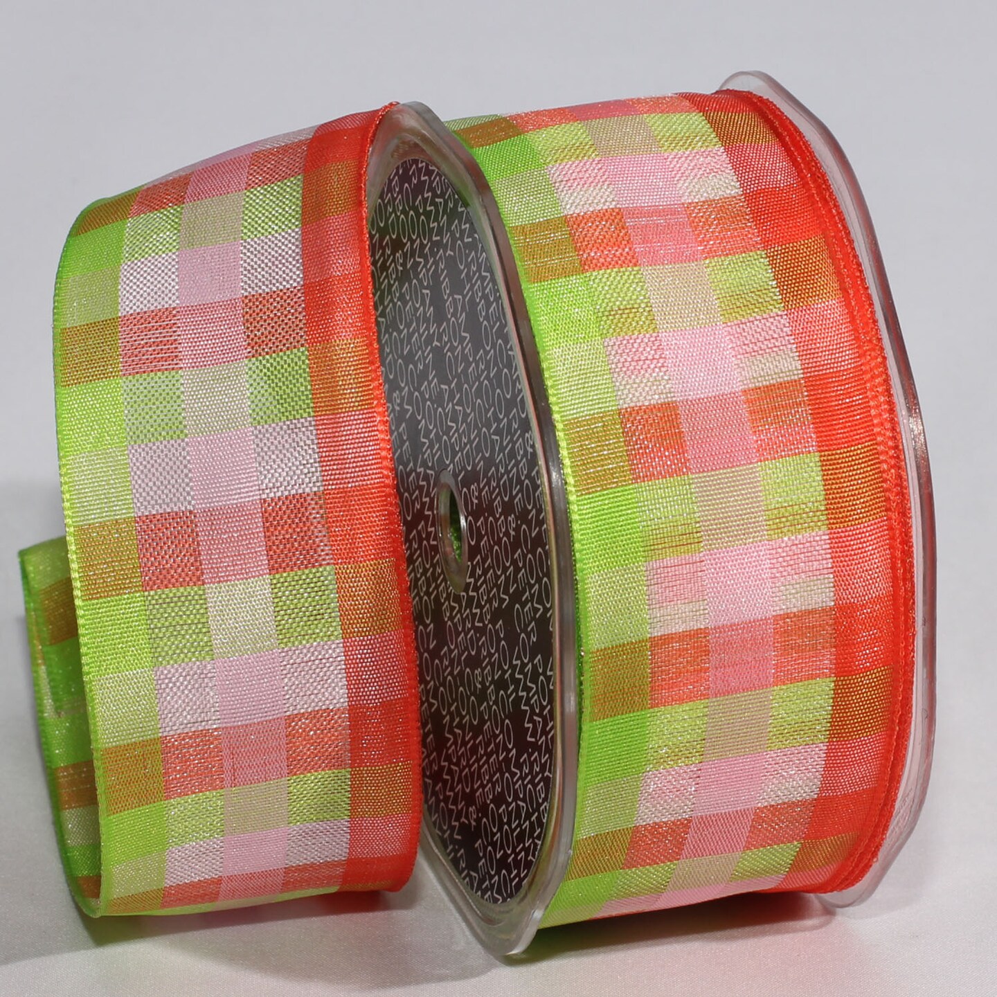 The Ribbon People Pink and Green Plaid Wired Craft Ribbon 1.5" x 50 Yards