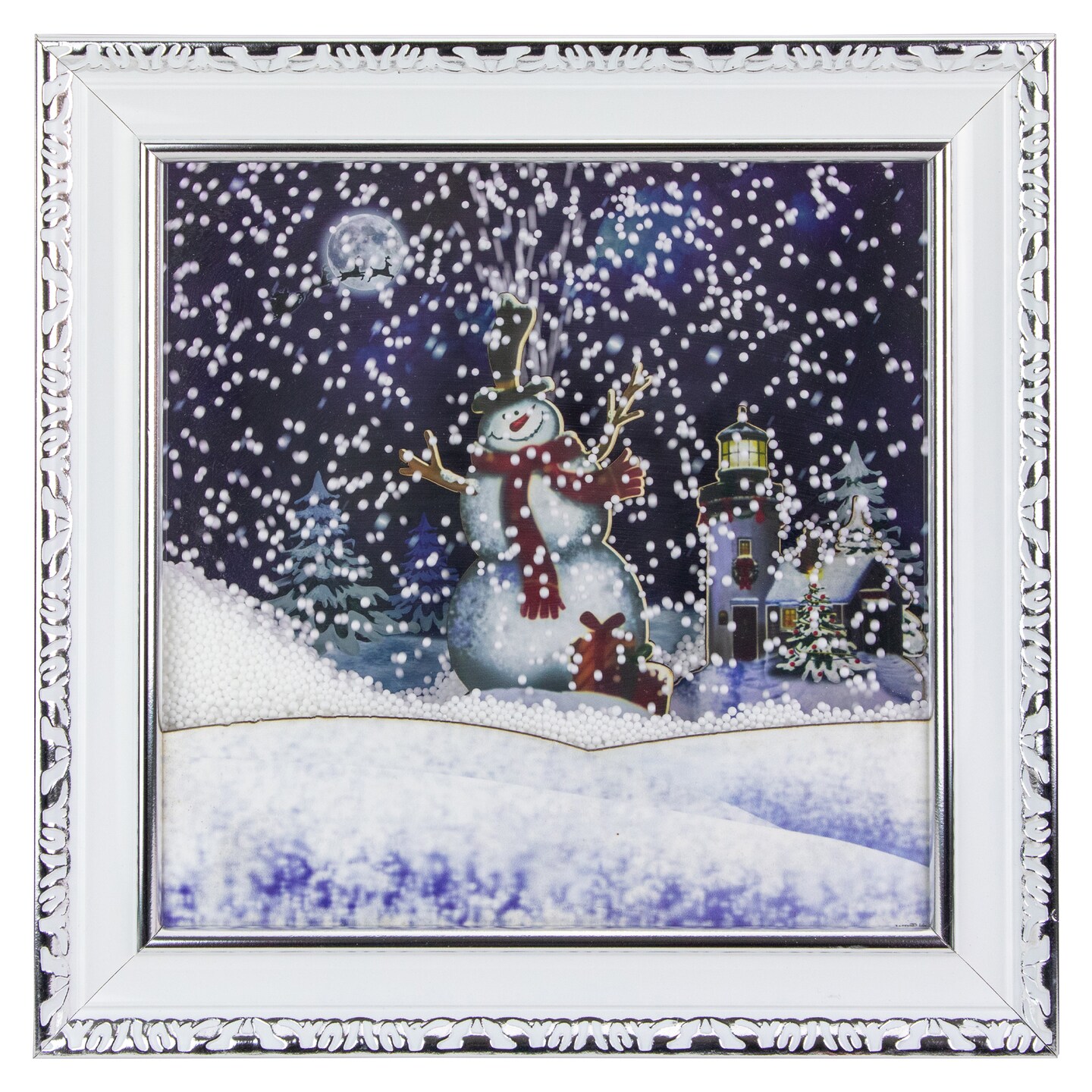 Northlight 15&#x22; LED Lighted Musical Snowing Snowman Wall Plaque